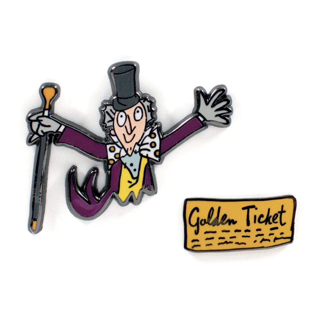 RePop Gifts  Willy Wonka and The Last Golden Ticket Enamel Pin Set