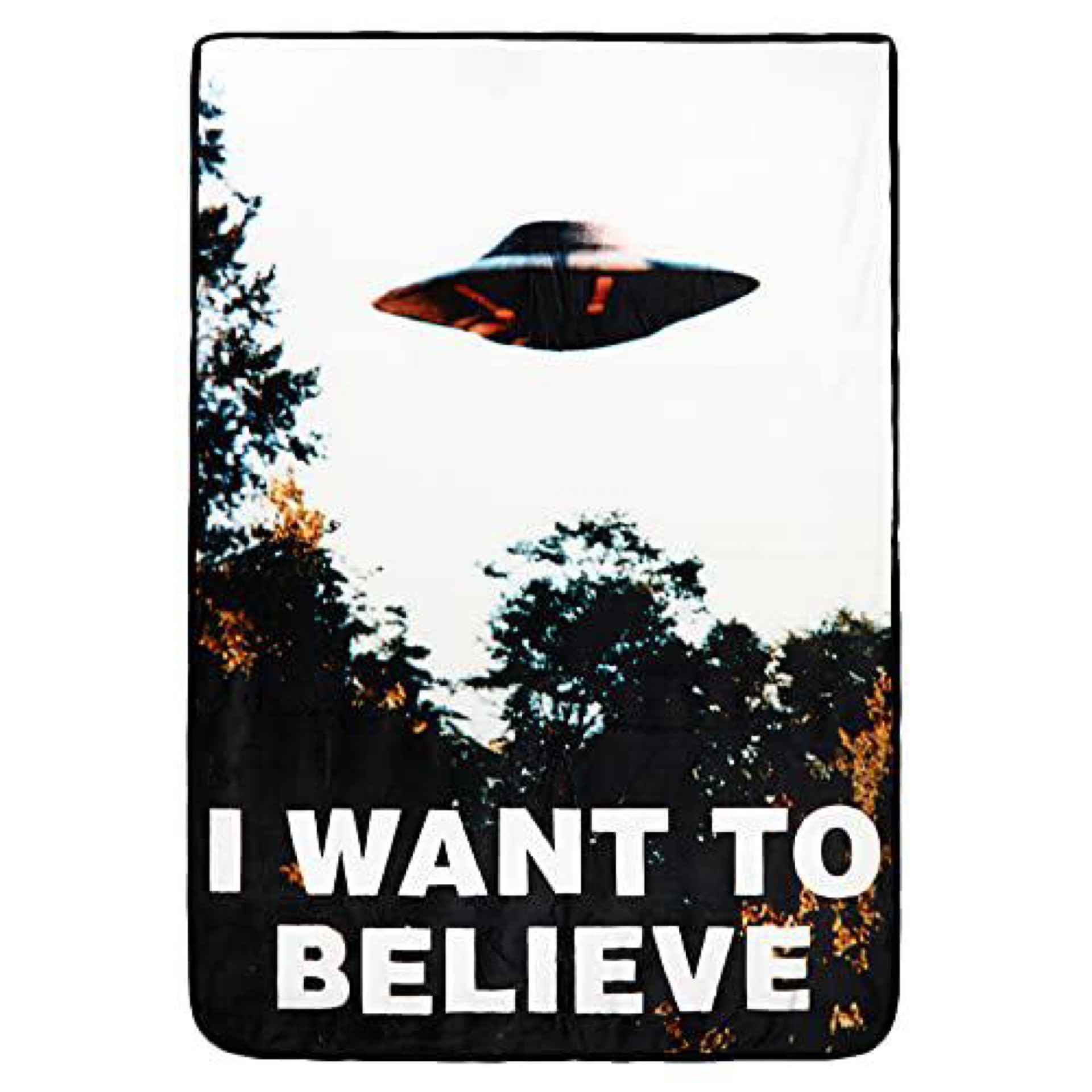 X Files TV Series UFO I Want to Believe Throw Blanket | RePop Gifts