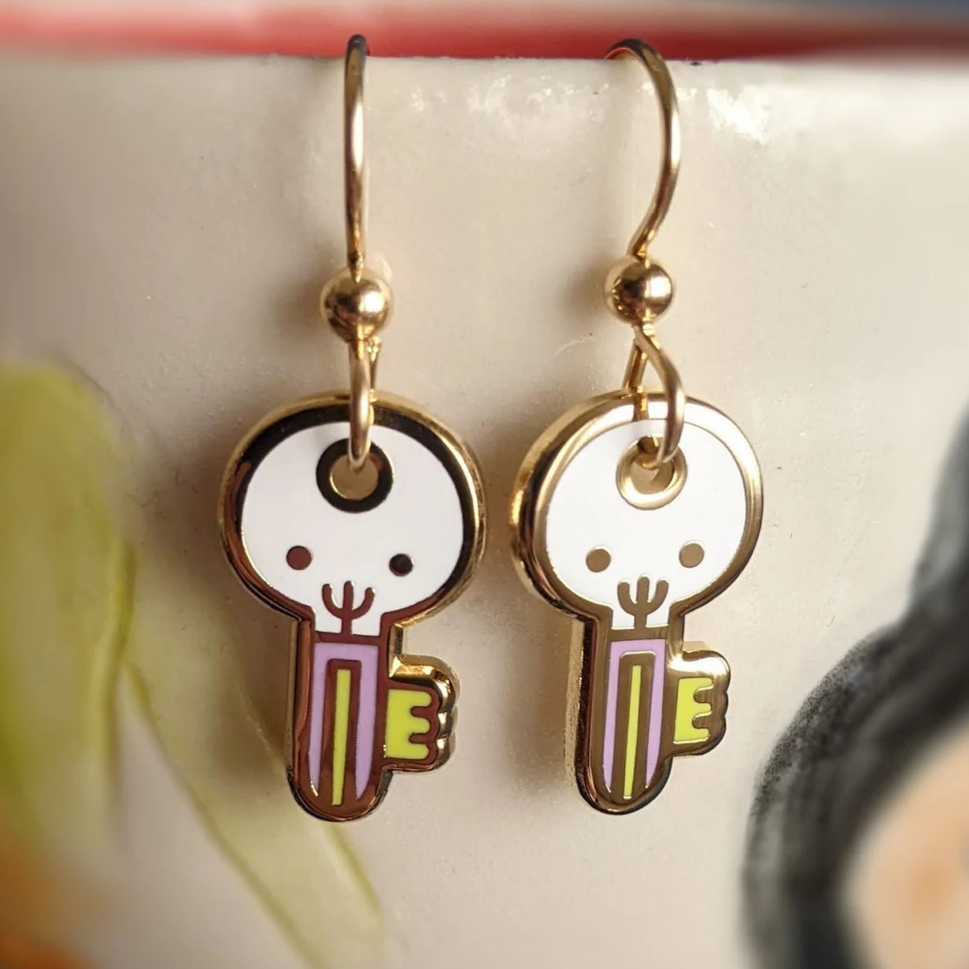 Skeleton clearance key earrings