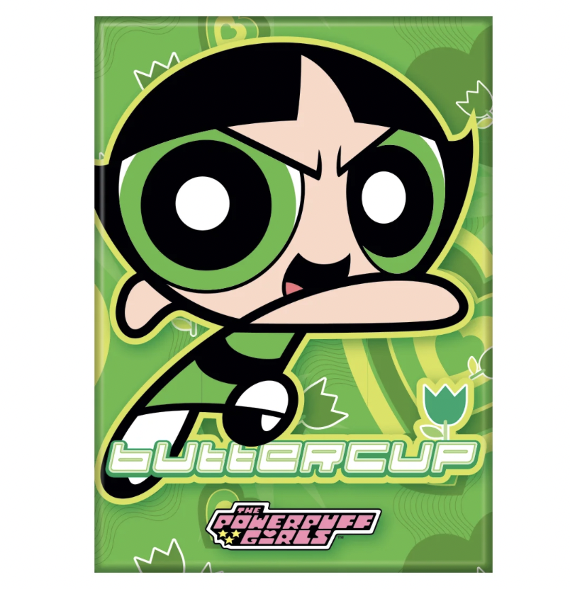 RePop Gifts | Powerpuff Girls Buttercup on Green Magnet