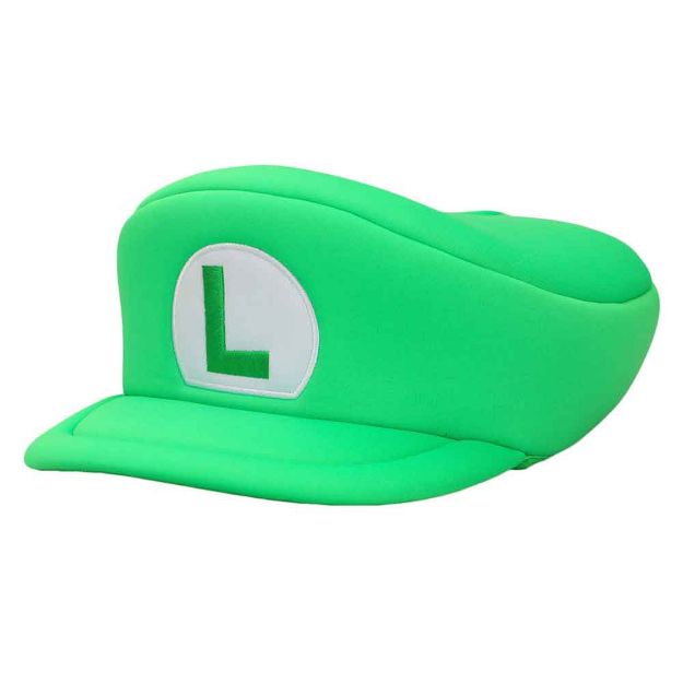 Cappello Cosplay Luigi Super Mario Bros Verde Misura Adulto